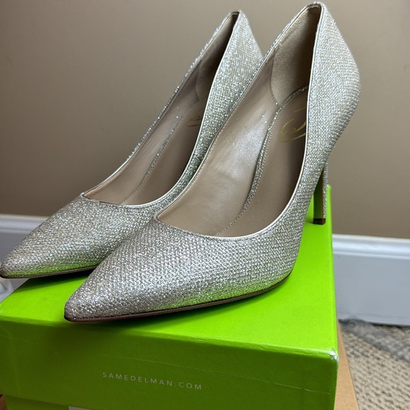 NWTIB - Sam Edelman Womens Hazel Pointed Toe Pump, Gold Mesh - Size 8 😍 - Picture 4 of 17